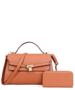 Fashion Satchel Handbag and Wallet YQ8932 BROWN /